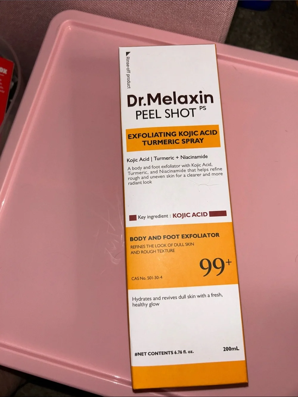 Dr. Melaxin Peel Shot Exfoliating Kojic Acid Turmeric Spray - Orange